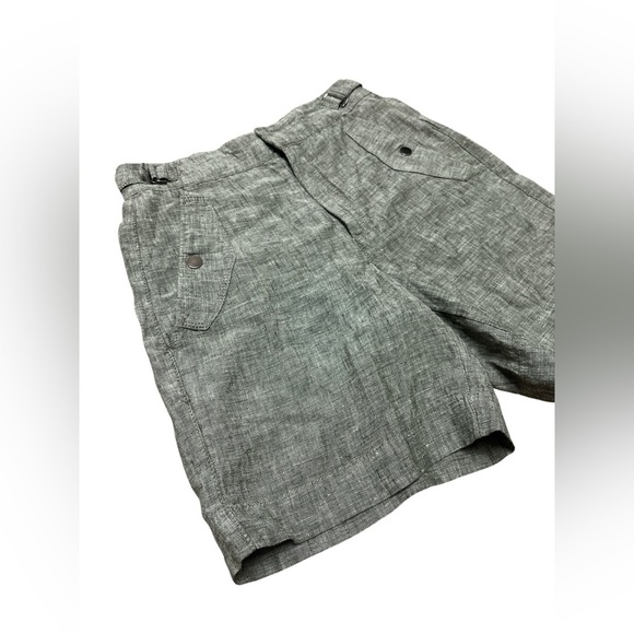 Athleta green linen shorts - Picture 3 of 7